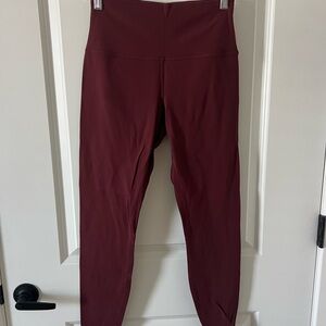 Burgundy High-Waisted Align Leggings